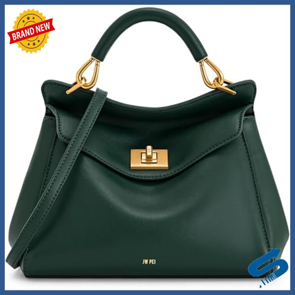 Medium Vegan Leather Satchel with Adjustable Crossbody Strap